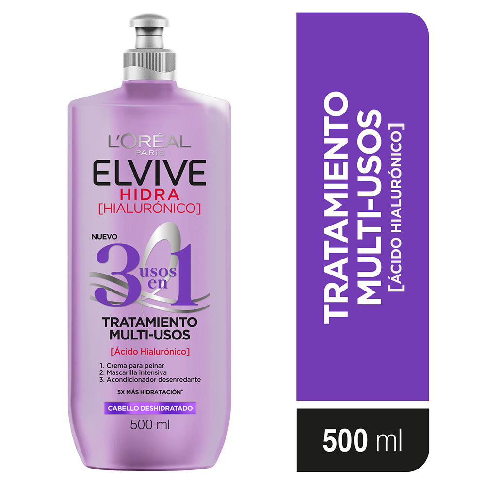 Elvive Hidra Hialurónico 3 en 1 Crema para Peinar
